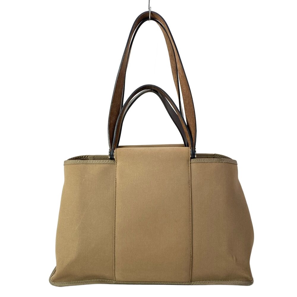 Hermès Cabag Elan PM Tote Bag Brown Dark Brown Toile Officier Leather